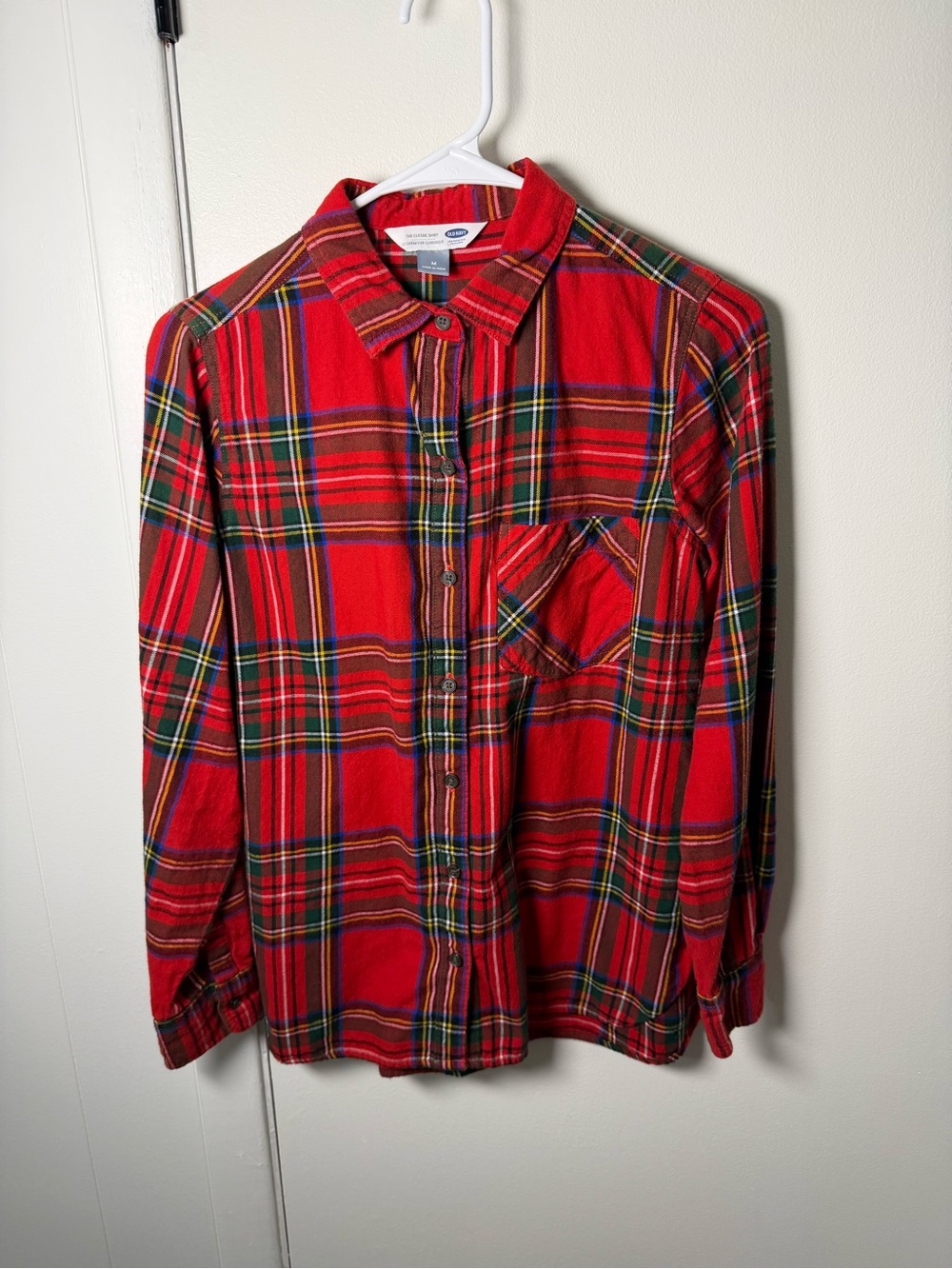 Old Navy Women’s Classic Plaid Shirt | Red Tartan | M | GUC